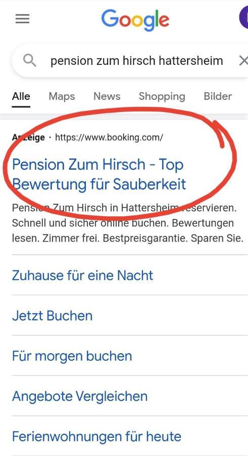 Hotel-Pension Zum Hirsch Hattersheim am Main Kültér fotó